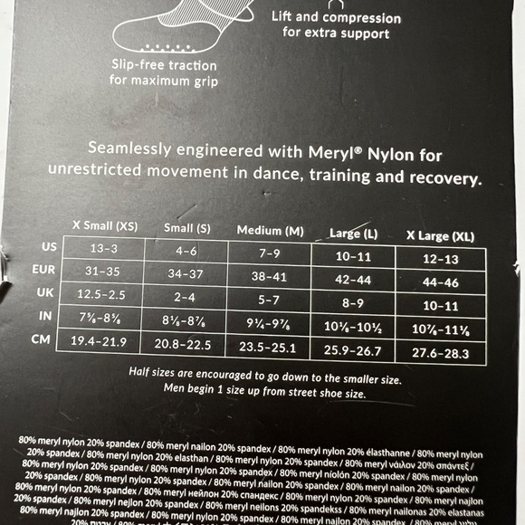 Capezio Lifeknit Sox Nude Dance Socks Size XL12 -13 Made in Italy New - Picture 5 of 6